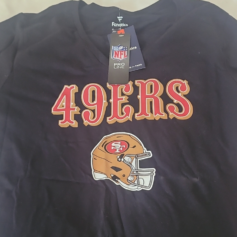 Fanatics Black 49ers Tee with Red and Gold Accents